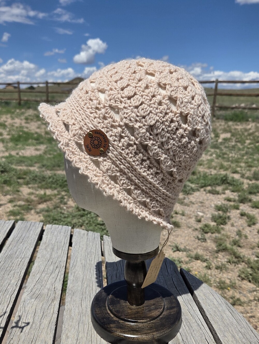 Artisan Handmade Lightweight Virgin Wool Blend Cozy Boho Crochet Bucket Hat